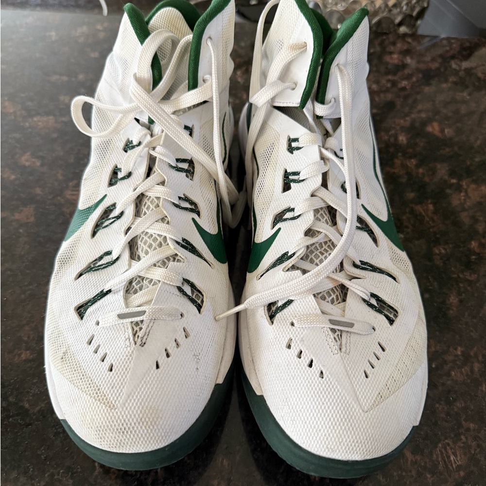 Nike Hyperdunk 2017 High Lunarlon White/Grn, sz 13.5